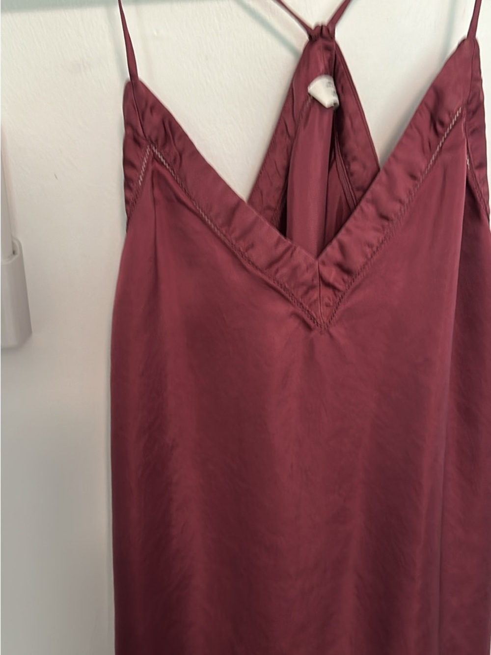 Aritzia V-Neck Slip Dress in Burgundy